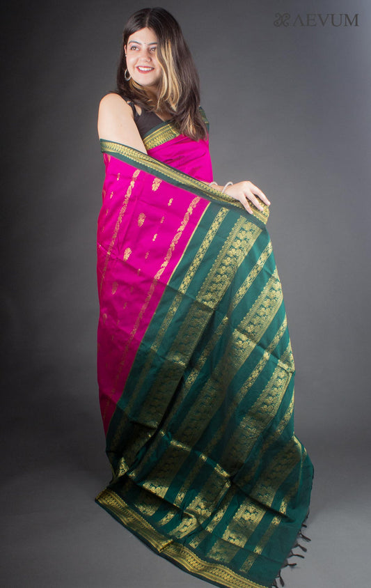 Sunanayana Kalyan saree in magenta